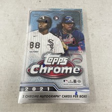 2021 MLB Topps Chrome Factory Sealed Hobby Box 2 Autographs picture