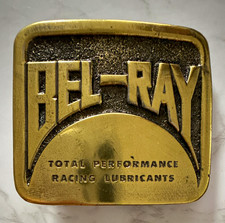 Bel-Ray Limited Edition Gold Tone Logo Plate Belt Buckle Fits 1.5 in Men picture