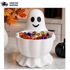 Multi-Functional Resin Ghost Candy Bowl - Ideal for Trick-or-Treating and Decor picture