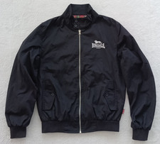 Lonsdale London mens Black Harrington Windbreaker Bomber Slim Fit Jacket size M picture