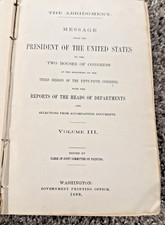 Message from President to Congress; 1898-99; Abridgement; Vol 3; Span/Amer War picture