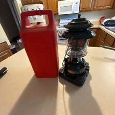 Vintage Coleman CL2 Adjustable Gas Lantern with Red Carrying Case picture