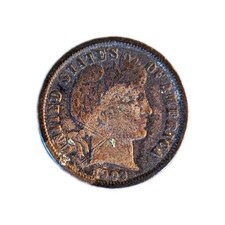 1907 Barber Dime 10C Philadelphia Business Strike 90% Silver KM#113 picture
