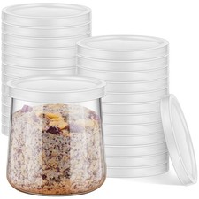 Tessco for you 24 Pcs Yogurt Jar Lids Compatible with Oui 2.64 inches, Clear picture