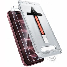 2 Pack iPhone 18 17 16 15 14 13 Pro Max Air Screen Protector GLASS Magic Install picture