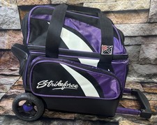 KR Strikeforce Cruiser Smooth Double Roller Bowling Bag 🟣⚪️⚫️ picture