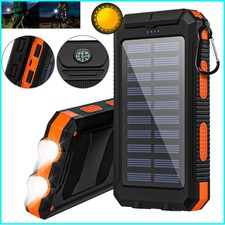 500000mAh Solar Power Bank Portable Charger w/Flashlight/Compass For Cell Phone picture