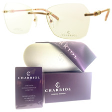 New Philippe Charriol Pc71033 Rose Gold Metal Square Optical Frame Eyeglasses picture