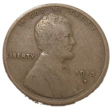 1915 S Lincoln Wheat Light Brown Very Good Copper Penny Free Post Tracking picture
