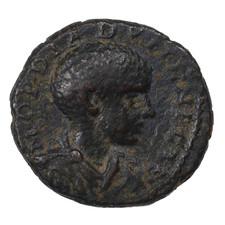 Judaea Diadumenian 217-218 AD AE24 Bronze Ancient Roman Coin Caesarea Maritima picture