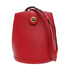 【Authentic】 LOUIS VUITTON VINTAGE CLUNY Red Leather Handbags (DDP) picture