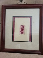 Vtg Marsha K Howe MK Artist SIGNED Etching Mouse Titled 