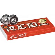 BONES SUPER REDS Skateboard Bearings 8-Pack 8mm Precision Size 608 (Standard)  picture