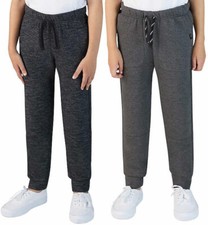 LEE Youth Boy's 2-Pack Jogger Pants Rugged Knee (Grey/Black, M 10/12) NWT picture