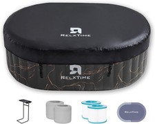 RELXTIME Portable Blow Up Hot Tub With Bubble Jets And Energy-saving Covers  Spa picture