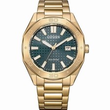 Citizen Odyn Sport Green Dial Eco-Drive Rose Gold Men’s Watch 41mm BM7633-81X picture