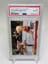 2009 Topps UFC ROUND 1 GEORGES ST. PIERRE GOLD SSP ROOKIE CARD #17 PSA 8  picture