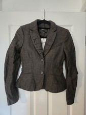 ASO Elena Gilbert SA Allsaints Louvre Wool Ruched Single Breasted Blazer 8 picture