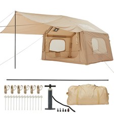 Garvee 86.1 Sq Ft Inflatable Camping Tent Canopy Heavy Duty Oxford W/ Vestiblue picture