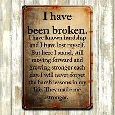 Rustic Motivational Quote Wall Art Plaque Inspirational Home Decor Metal Sign picture