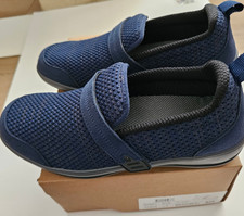 New OrthoFeet Quincy Stretch Knit Slip-on Casual Sneaker Navy Blue 7 B Women's picture