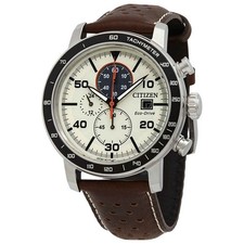 Citizen Brycen Chronograph Light Brown Dial Men's Watch CA0649-06X picture