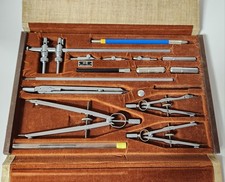 Vintage K&E Keuffel Esser Drafting Set Instruments General Motors Institute GMI picture