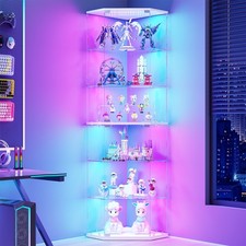6-Tier Corner Display Cabinet with RGB Light & App Control for Collectibles picture