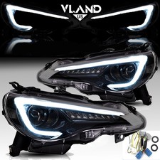 Pair VLAND Headlights For 12-20 Toyota 86 Subaru BRZ Scion FRS W/Sequential Lamp picture