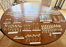 Vintage MCM 149 pc lot Stainless & SP flatware, Oneida, Rogers, Airline & Hotel picture