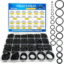 1020 Pcs O Ring Assortment Kit, Nitrile Rubber O Rings Kit for Auto Repair picture