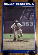 1987 Rickey Henderson Starline Poster in Factory Sleeve NOS Stock Photo picture