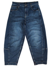 Ruti Ultimate Barrel Leg Denim Jeans Wide leg Relaxed Size 2 Dark Wash Blue picture