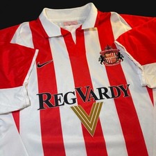 Nike Sunderland FC 2001-2003 XL Striped Home Soccer Jersey Kit picture