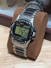 Vintage Timex Atlantis 100 Digital Alarm/Chrono Stainless Bracelet Original  picture