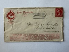 1900 Hotel Metropole Catalina Island Ad Cover + 1919 WWI AEF France Soldier GA9 picture