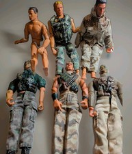 Vtg 1/6 Military Figures Lot of 6 - Lanard Ultra Corps Power Team 12