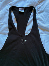 Gymshark Black Mesh Racerback Tank Top size M picture