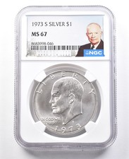 1973-S Eisenhower $1 Silver MS67 NGC Special Label picture