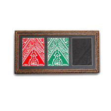 Original and Certified Three-Color Kaaba Cover – Special Collection Frame picture