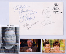 Andy Griffith Show signed cast card  Anita Corsaut and Jack Prince  Rare picture