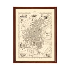 Old Map of Belfast 1851 - Vintage United Kingdom Art Wall De picture