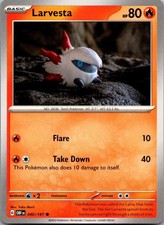 Larvesta - Armarouge 31 040/197 Common Battle Academy 2024 Pokemon Near Mint picture