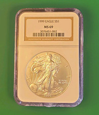1999 ASE $1  1 oz .999  NGC MS 69 SHARP picture