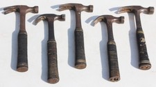 5 Vintage Stacked Leather Estwing Claw Hammers picture