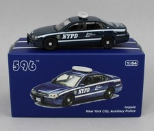 1:64 *596 DIECAST* NYPD New York *BLUE* Chevrolet Impala Sedan Police Car *NIB* picture
