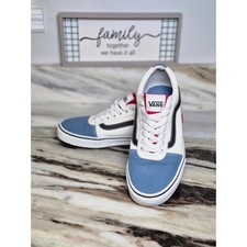 Vans Ward Low Top Colorblock Sneakers Blue White Red Mens 8.0 Skate Streetwear picture