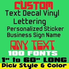 CUSTOM TEXT NAME Personalized Vinyl Lettering Decal Sticker , Car, Door, Window picture