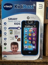 VTech KidiBuzz 3 Smart Device - Black and blue NEW DEMEGED PACKAGE picture