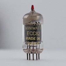 1953 Philips Copenhagen ECC82 12AU7 Welded Plate Red Tip Rare Phillips Misprint picture